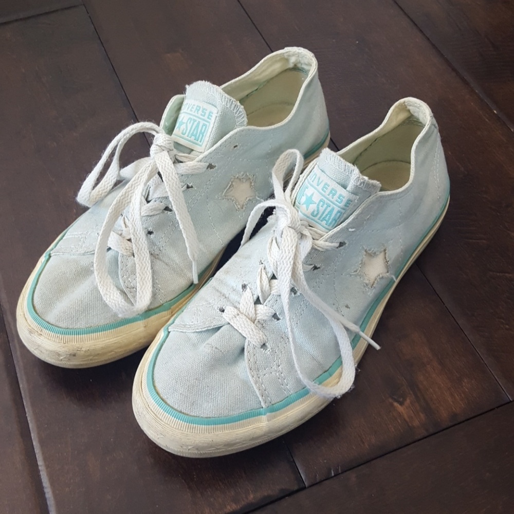 Pastel Blue Converse One Stars
